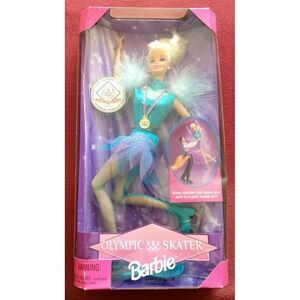 USA OLYMPIC BARBIE FIGURE‎ SKATER Wind-Up & Spin Vintage 1997 Mattel 18501 NRFB